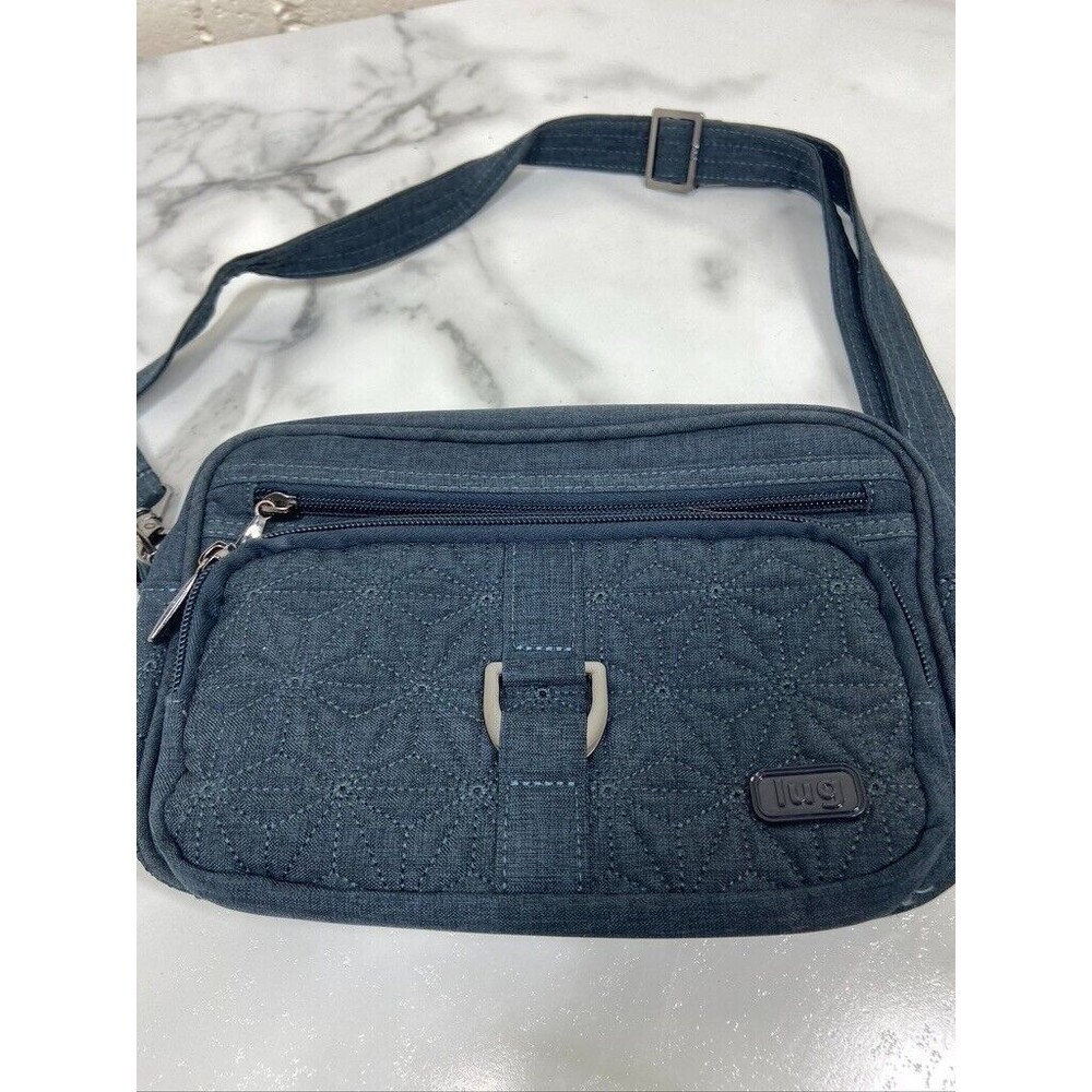 LUG CAROUSEL CROSSBODY 4 POCKET TRAVEL BAG BLACK 9 X 6